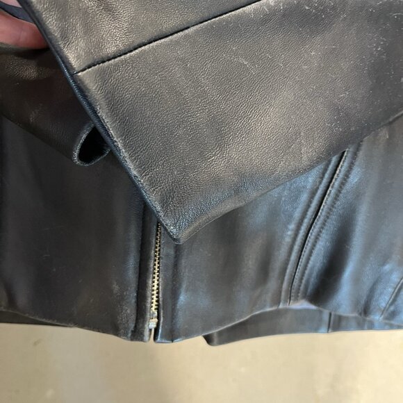Jacqueline Ferrar Black Genuine Lambskin Leather Jacket M - Picture 6 of 10
